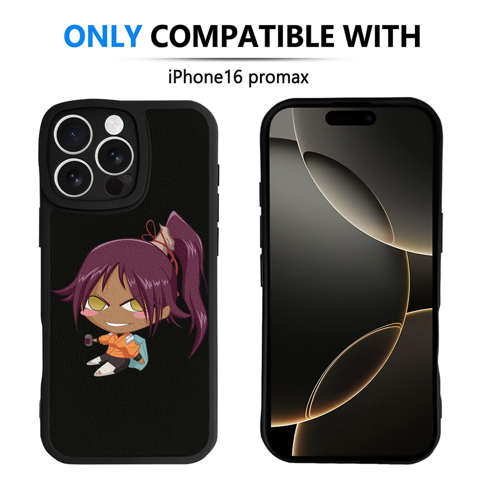 （画像用） ブリーチ 四楓院 夜一（しほういん よるいち） BLEACH Shihouin Yoruichi 【iPhone 16シリーズ対応】シリコンスマホケース（レザー調） 材質：シリコン